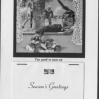 Christmas card with calendar from Robin Hood salesman