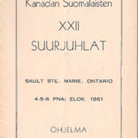 Finnish Canadian Grand Festival programme 1961