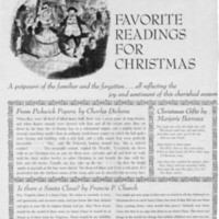 'Favorite readings for Christmas; a potpourri of the familiar and the forgotten…. All reflecting the joy &amp; sentiment of this cherished season