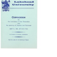 1965 Convocation Program
